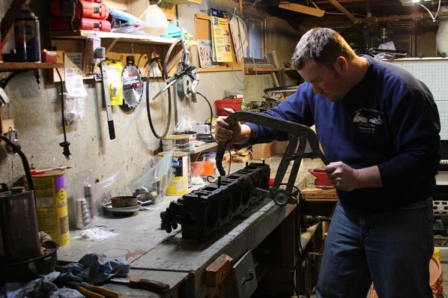 Compressing Springs in Our Basement Lab